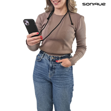 Θήκη Σιλικόνης με Κορδόνι CarryHang Sonique Xiaomi Redmi Note 13 5G Μαύρο