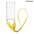 Θήκη Σιλικόνης με Strap Sonique Armor Clear Samsung Galaxy A55 5G Κίτρινο