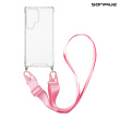 Θήκη Σιλικόνης με Strap Sonique Armor Clear Samsung Galaxy S24 Ultra Ροζ