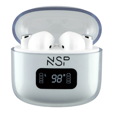 Ασύρματα Ακουστικά NSP BN550 NSPODS TWS Bluetooth V5.3 Λευκό