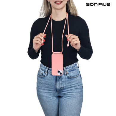 Θήκη Σιλικόνης με Κορδόνι CarryHang Sonique Xiaomi Redmi A1 / Redmi A2 Ροζ