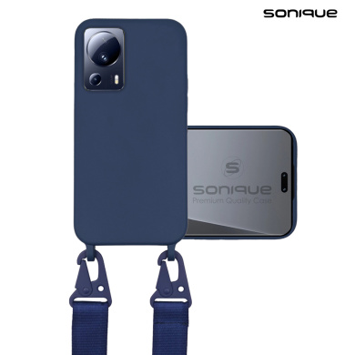 Θήκη Σιλικόνης με Strap CarryHang Sonique Xiaomi Xiaomi 13 Lite 5G Μπλε Σκούρο
