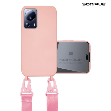 Θήκη Σιλικόνης με Strap CarryHang Sonique Xiaomi Xiaomi 13 Lite 5G Ροζ