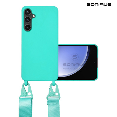 Θήκη Σιλικόνης με Strap CarryHang Sonique Samsung Galaxy S23 FE Γαλάζιο