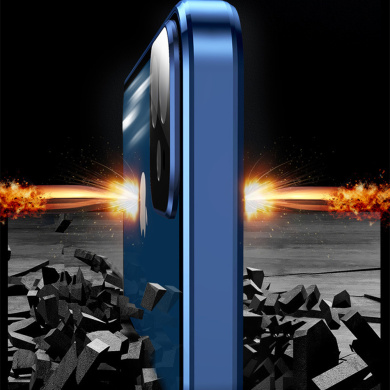Μαγνητική Μεταλλική Θήκη 360° Full Protector Sonique για Apple iPhone 15 Plus Μαύρο