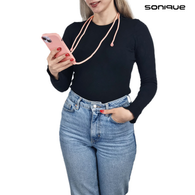 Θήκη Σιλικόνης με Κορδόνι CarryHang Sonique Xiaomi Poco F5 5G Ροζ