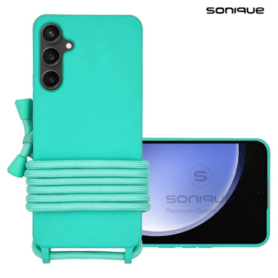 Θήκη Σιλικόνης με Κορδόνι CarryHang Sonique Samsung Galaxy S23 FE Γαλάζιο