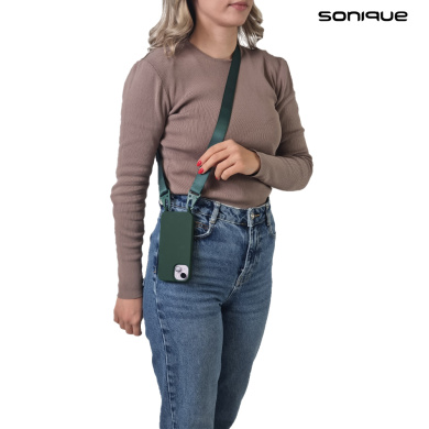 Θήκη Σιλικόνης με Strap CarryHang Sonique Xiaomi Poco M5 Πράσινο Σκούρο