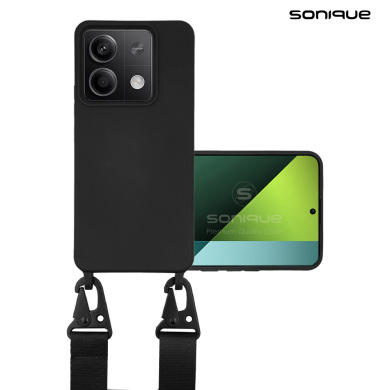 Θήκη Σιλικόνης με Strap CarryHang Sonique Xiaomi Redmi Note 13 5G Μαύρο