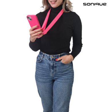 Θήκη Σιλικόνης με Strap CarryHang Sonique Xiaomi Redmi Note 13 Pro 5G / Poco X6 5G Φουξ