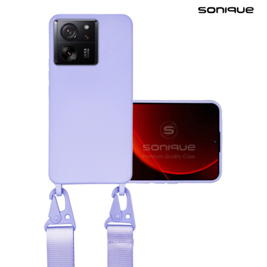 Θήκη Σιλικόνης με Strap CarryHang Sonique Xiaomi Xiaomi 13T 5G / Xiaomi 13T Pro 5G Λιλά