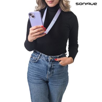 Θήκη Σιλικόνης με Strap CarryHang Sonique Samsung Galaxy A05s 4G Λιλά