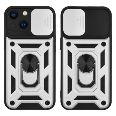 Θήκη Ring Armor CamPro Sonique για Apple iPhone 13 Mini Ασημί