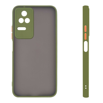 Θήκη Σιλικόνης Color Button Bumper Sonique Xiaomi Poco F4 5G Πράσινο Ανοιχτό