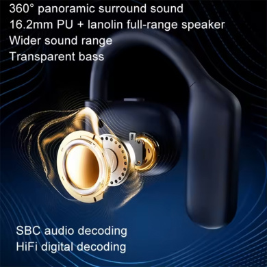 Ακουστικά Bluetooth Remax OpenBuds P5 Air Conduction Μαύρο